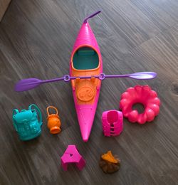 Barbie Canoe Camp Set Items