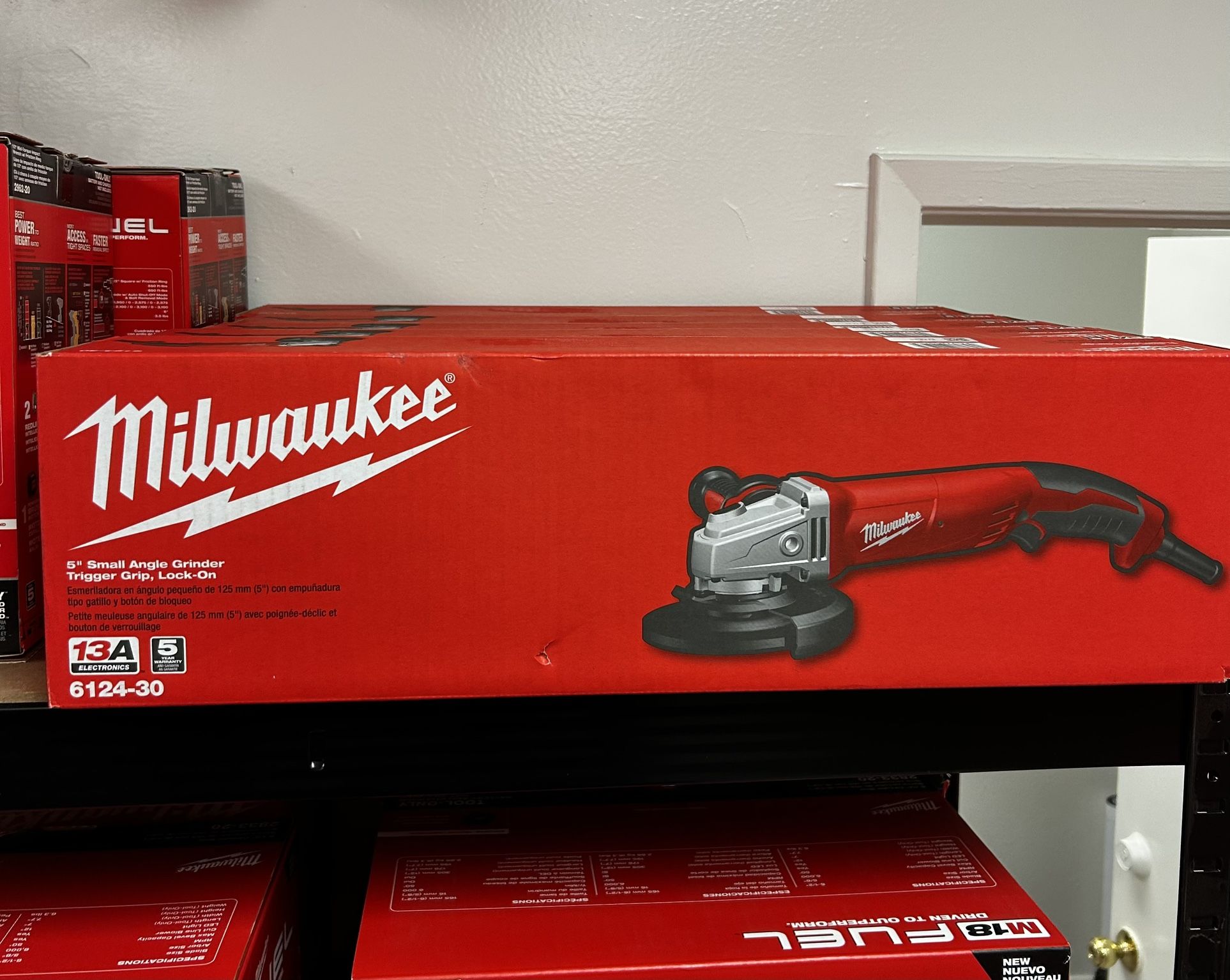 Milwaukee 13 Amp 5 in. Small Angle Grinder with Lock-On Trigger Grip