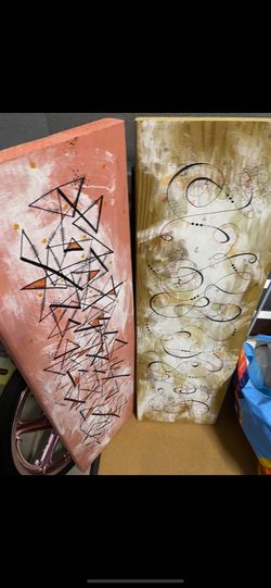 Decorativo De Entrada Es Madera Seminuevos Dos Piesas