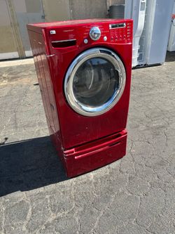 Lg front load washer with pedestal