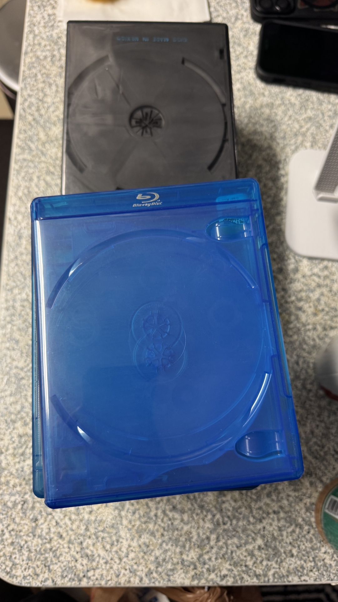 Blu-ray Cases Plus Regular DVD Cases