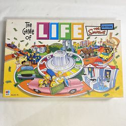 The Game of Life The Simpsons Edition Milton Bradley 2004 Used Family Board Game