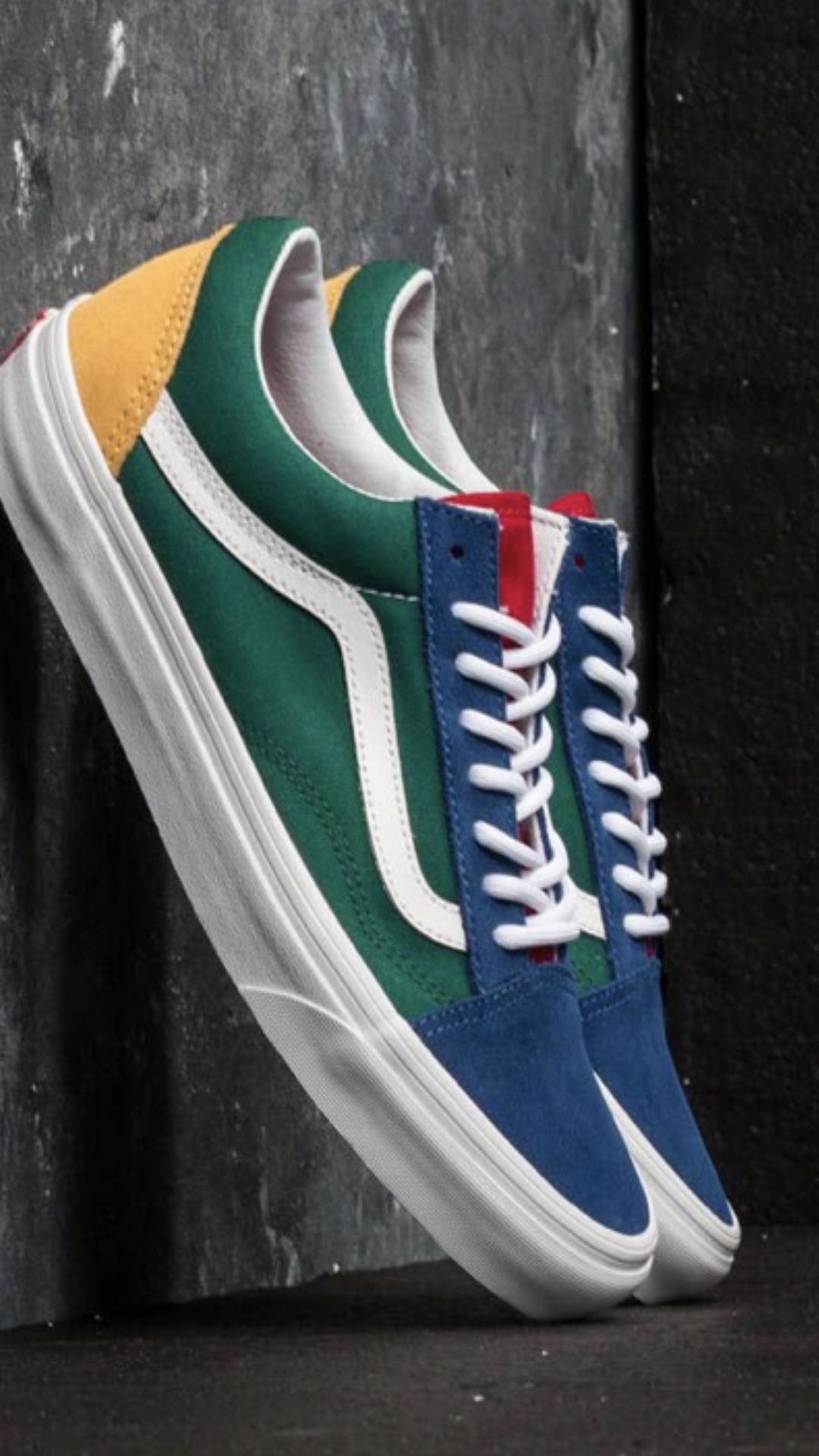 vans old skool blue/green/yellow yacht club size 7 us women for Sale in ...