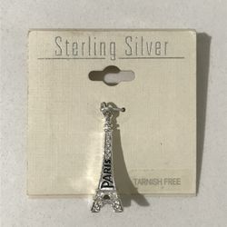 Sterling Silver Eiffel Tower Charm Paris France Pendant NEW