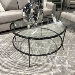 Round Glass Coffee Table 