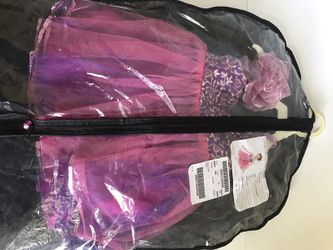 Cute toddler pink and purple dancer costume