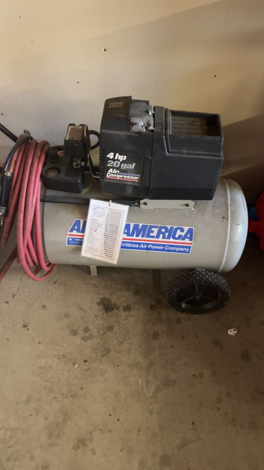 4hp 20 Gal Air Compressor