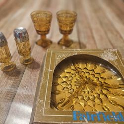 Vintage Amber Dishes 