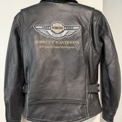 100 Anniversary Harley Davidson Leather Jacket Women’s Size Small