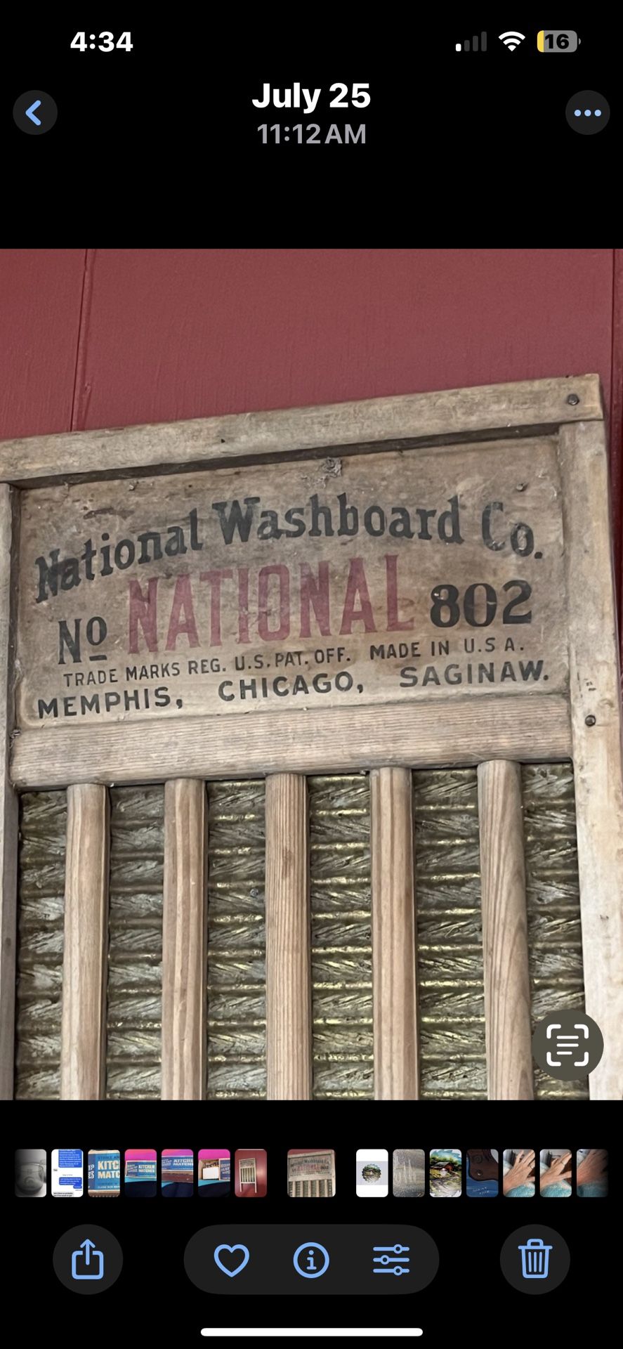 Antique National Washboard Co. No. 802 – Farmhouse Vintage Wall Décor