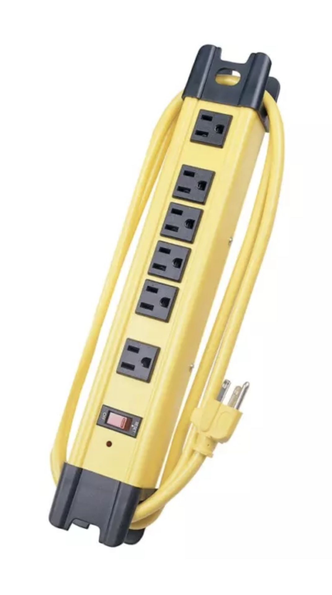 11-00226 6-Outlet Heavy Duty Rectangle Metal Surge Protector Power Strip