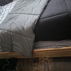 Twin Size Bed, Trundle Bed, Real Wood, Oak