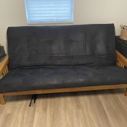 Kodiak Furniture Monterey Queen Size Futon Set, Suede Black