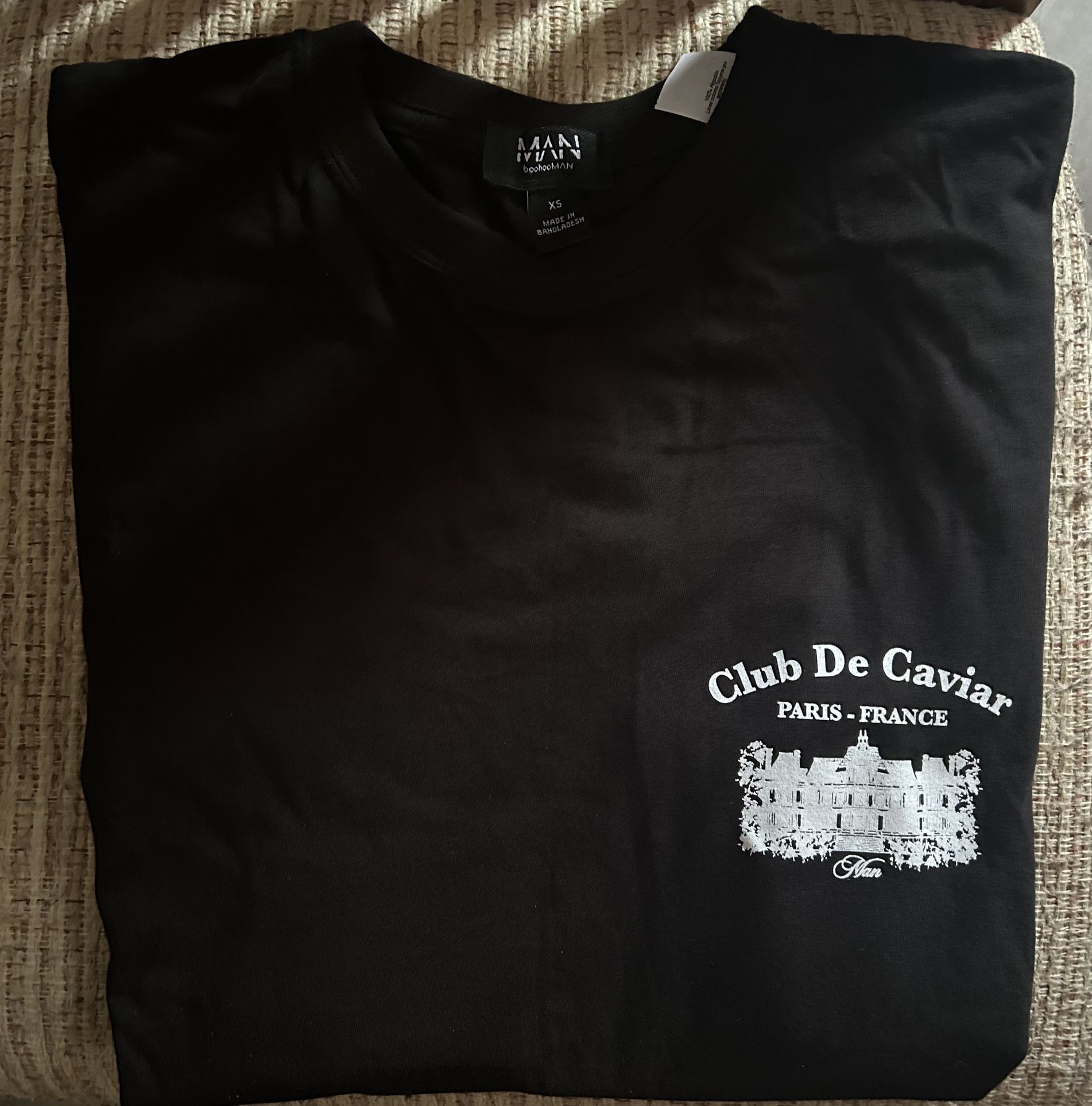 A Black Oversized Club De Caviar T Shirt