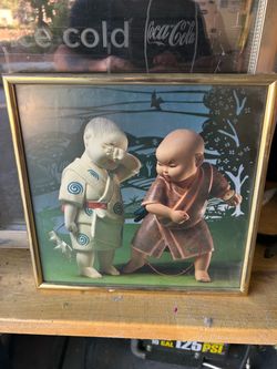 Framed Asian Doll Figurine Art Print