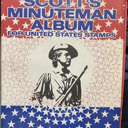 Scott's Minuteman US Stamp Album 1970s vintage political world war (READ DESC)
