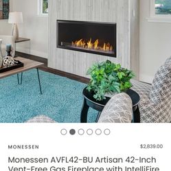 Monessen Hearth - 42" Artisan Vent Free Linear Fireplace, IPI Plus, Reduced BTU, 24,000/ 24,500 BTUs N.G/L.P - AVFL42NIP-RB * 1 Natural Gas $2,669.00