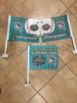 Florida Marlins Flags $15.00 EACH, CASH. TEXT FOR PRICES.