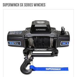 Superwinch SX10SR 10,000 LB 12V Winch With Synthetic Rope Midnight Black