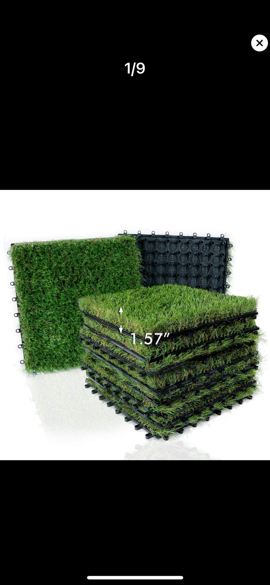 Square Fake Grass Tiles