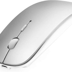 Bluetooth Mouse, Rechargeable Wireless Mouse Compatible with Macbook Air/Pro/Mac/iPad/Laptop/Tablet/Notebook/PC/Desktop, Slim Portable USB Mice for Wi