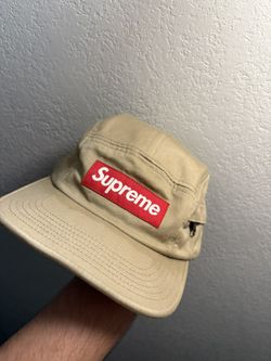Supreme Washed Chino Twill Camp Cap in Tan
