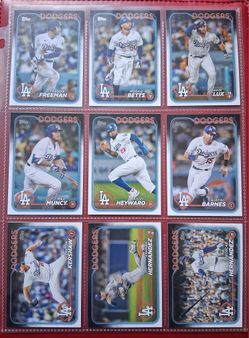 2024 Topps Baseball Dodgers, Lot of 9 Cards For Collection 