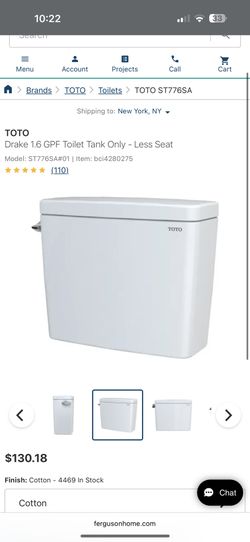 Toto Toilet Tank ONLY