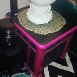 Matching Painted REAL Wood End Tsbles