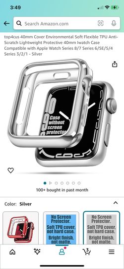 Silver Apple watch Case 