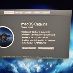 MacBook Air 13inch 2019