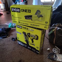 Ryobi Chainsaw And Nail Gun 