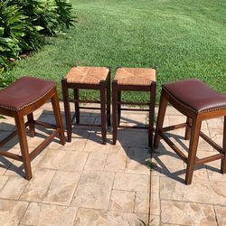 4 Stools, 24” High, All In Good Condition