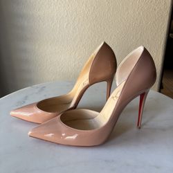 Christian Louboutin Patent Leather D'Orsay Pumps 