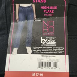 N. Peoria Brand New Juniors Medium 7 9 Walmart High Rise Flare Pull On Pants Black Description Has Pickup Location Options 