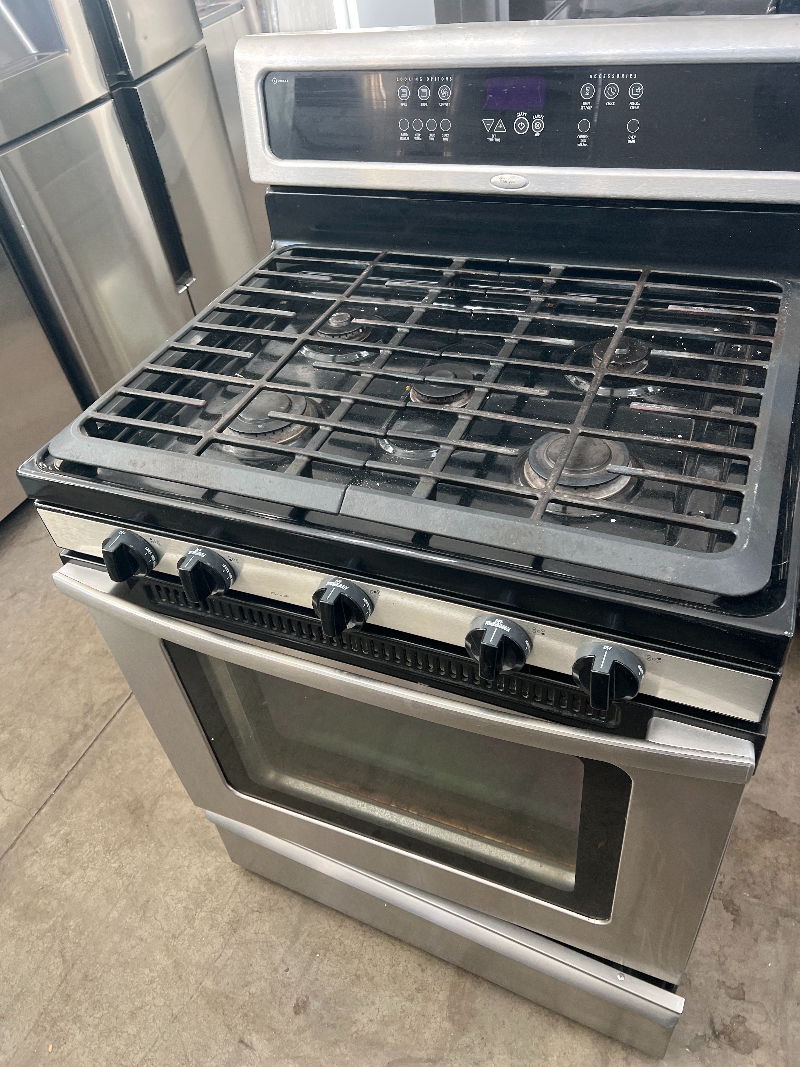 Whirlpool stainless steel gas stove -free delivery