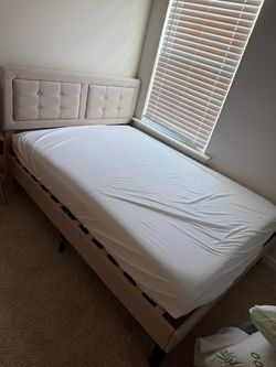 Full Size bedframe and mattress