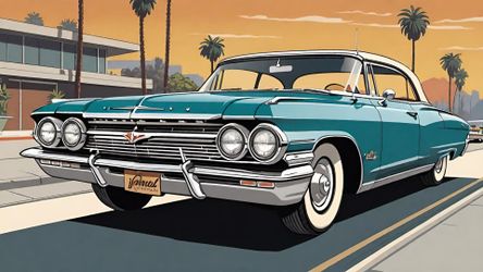 California Low Rider Retro Art Poster Print