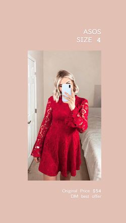 ASOS mini red sundress / skater dress