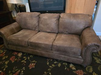 3 seat couch with a reclining chair