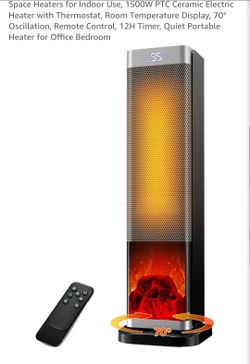 Space Heaters for Indoor Use, 1500W PTC Ceramic Electric Heater with Thermosta - New in the Box
