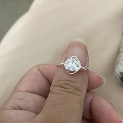 Real 925 Sterling Silver Wedding Ring Size 6/7