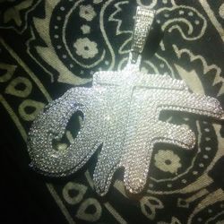 "OTF" SILVER CHAIN PENDANT PIECE 