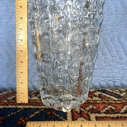 Mikasa 9.5" Frostfire Wavy Waterfall Crystal Vase 