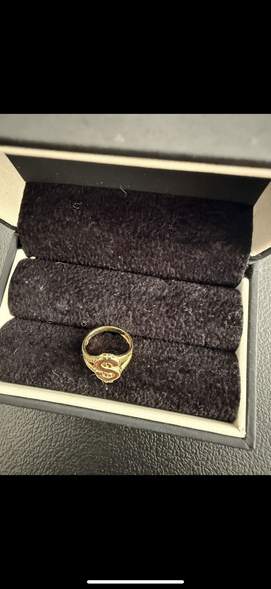 Dollar Sign 14k Gold Toddler Ring