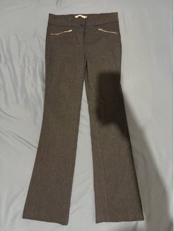 Gray flare pants with zipper pockets, size M #flare #zipper