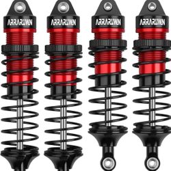 4PCS 1/10 RC Car Shocks Front & Rear Shock Absorber Damper Assembled Set Compatible with 1:10 Scale Traxxas Slash/Rustler/Stampede/Hoss VXL 4x4 2WD Re