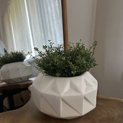 CB2 Geometric White Vase