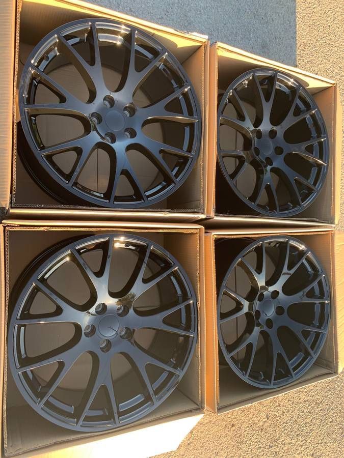 New 20” Black Hellcat Rims 20 Wheels Charger Chrysler 300 Challenger