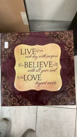 Live Believe Love Decorative Wall Plaque